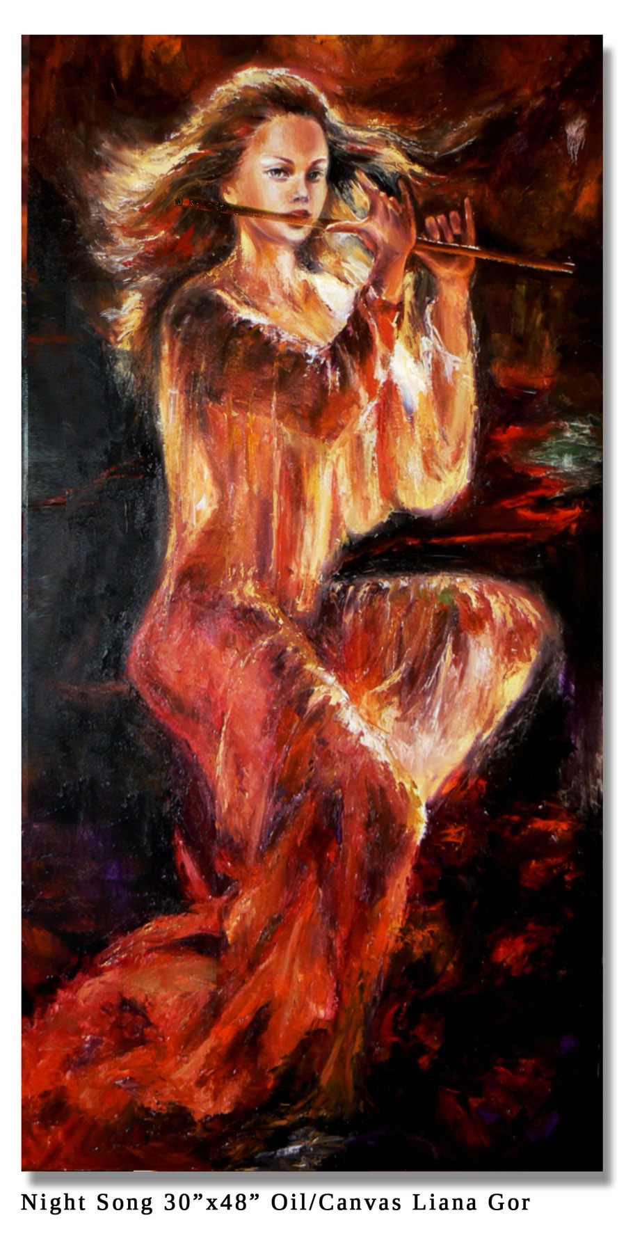 Liana Gor - Night Song - Oil on Canvas